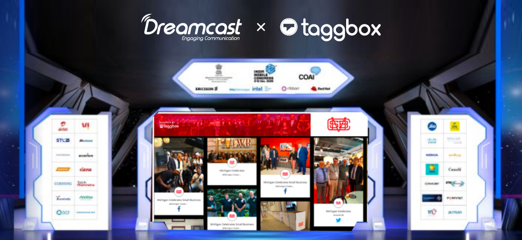 Dreamcast Collaborates With Taggbox For Social Walls