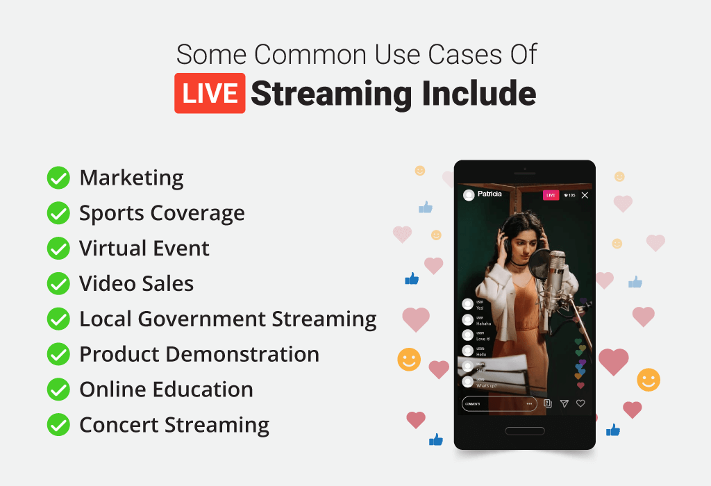 common use cases of live streaming