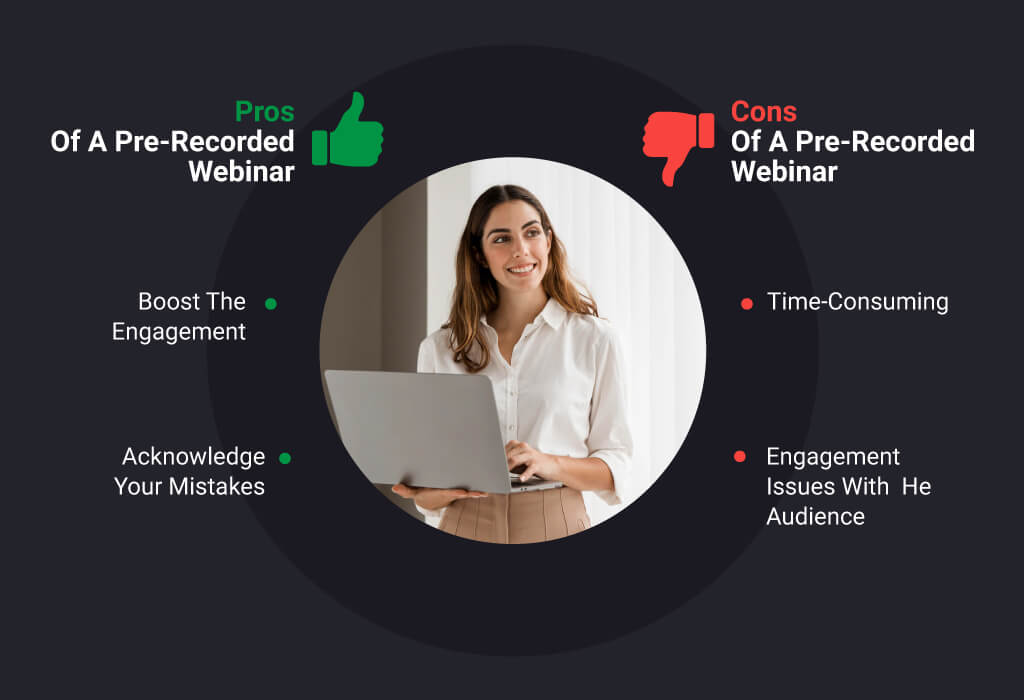 Pros of a pre-recorded Webinar