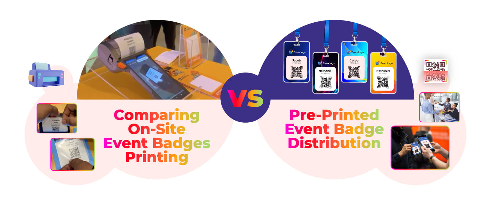 Comparing On-Site Event Badges Printing vs. Pre-Printed Event Badge Distribution