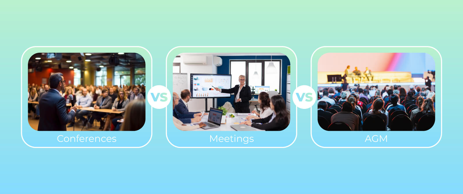 Conferences vs. Meetings vs. AGM’s: Understanding the Differences & Key Aspects
