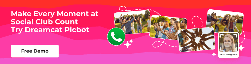 book a demo for social club photo sharing