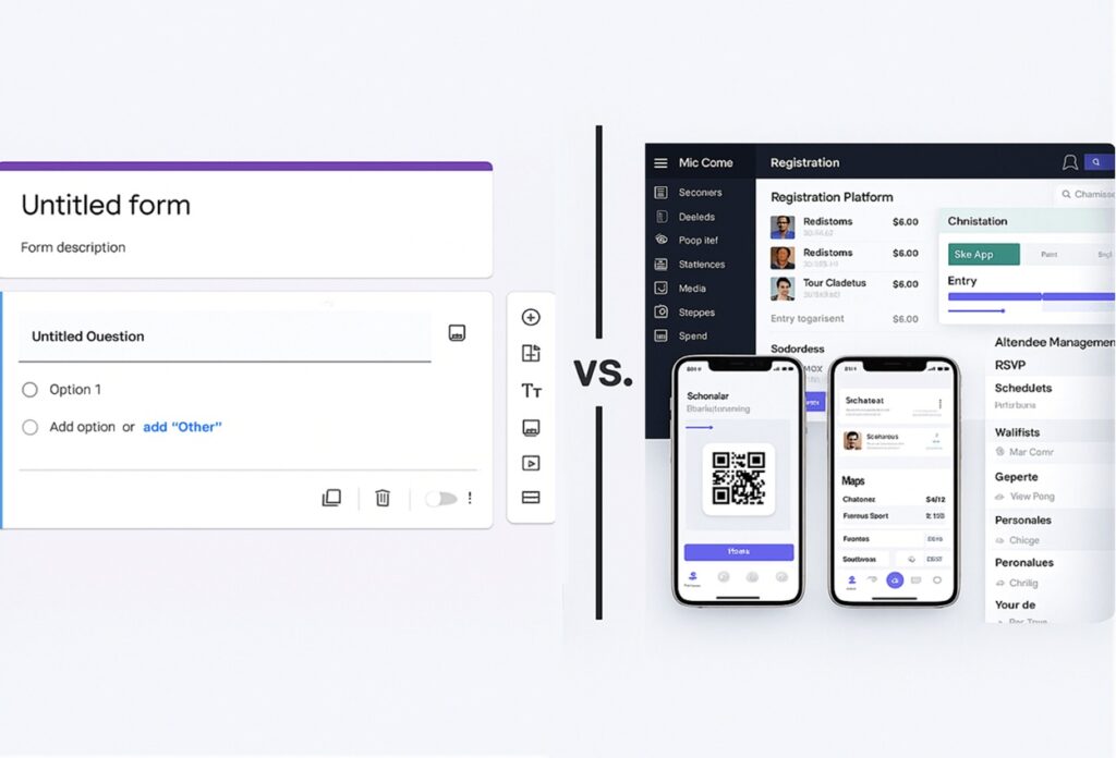 Google Forms vs event reg. platform