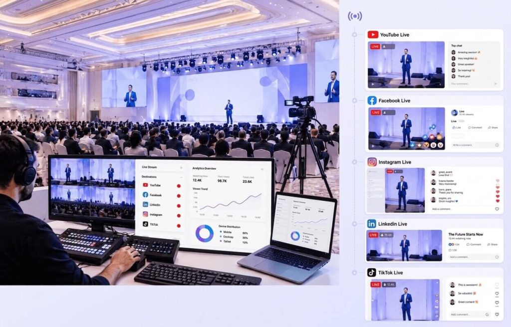 Multi-platform live streaming